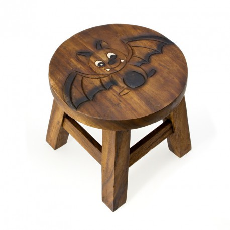 Dřevěná dětská stolička - netopýr