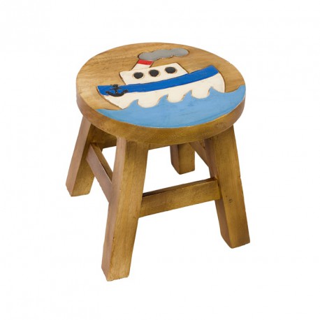 Dřevěná dětská stolička - parník