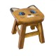 Dřevěná dětská stolička - kočka modroočka