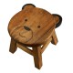 Dřevěná dětská stolička - hlava mědvěda