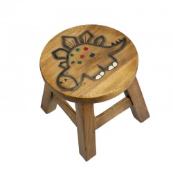 Dřevěná dětská stolička - dinosaurus