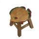 Dřevěná dětská stolička - barevná ryba